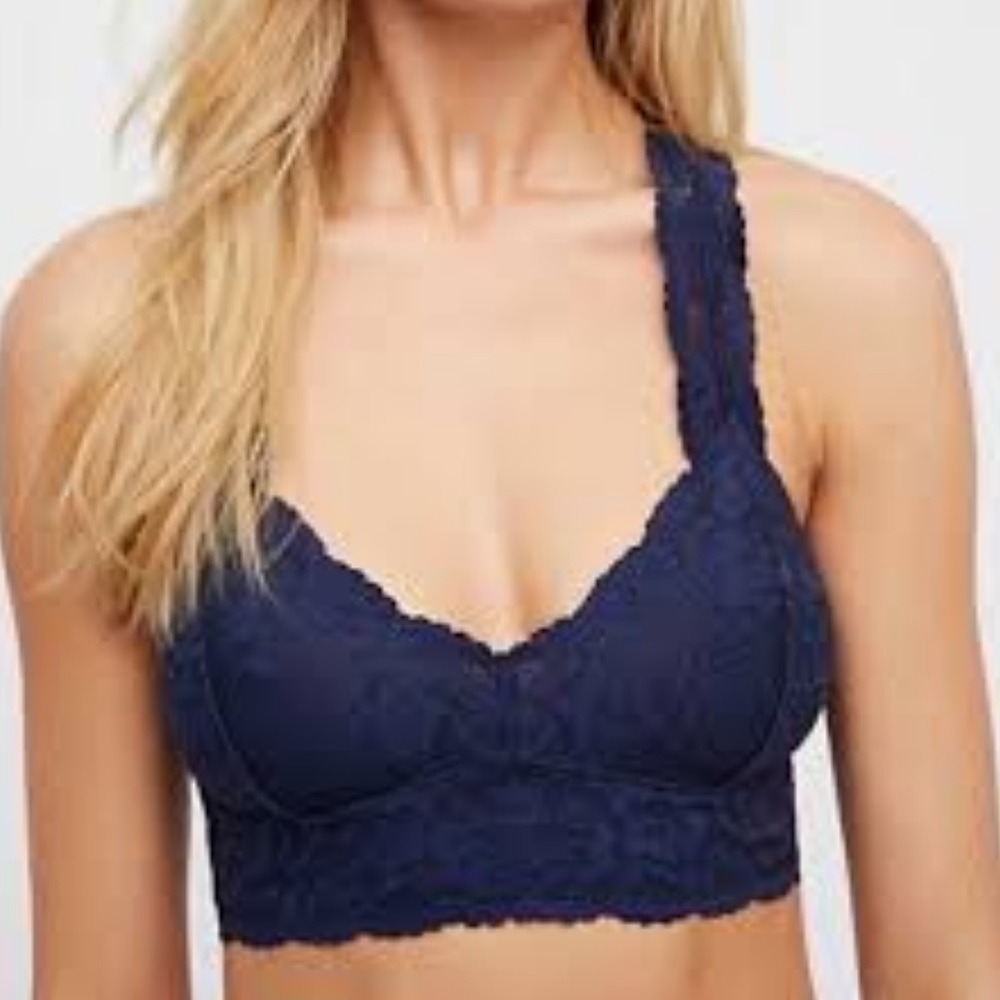 Intimately Free People Navy Lace Bralette